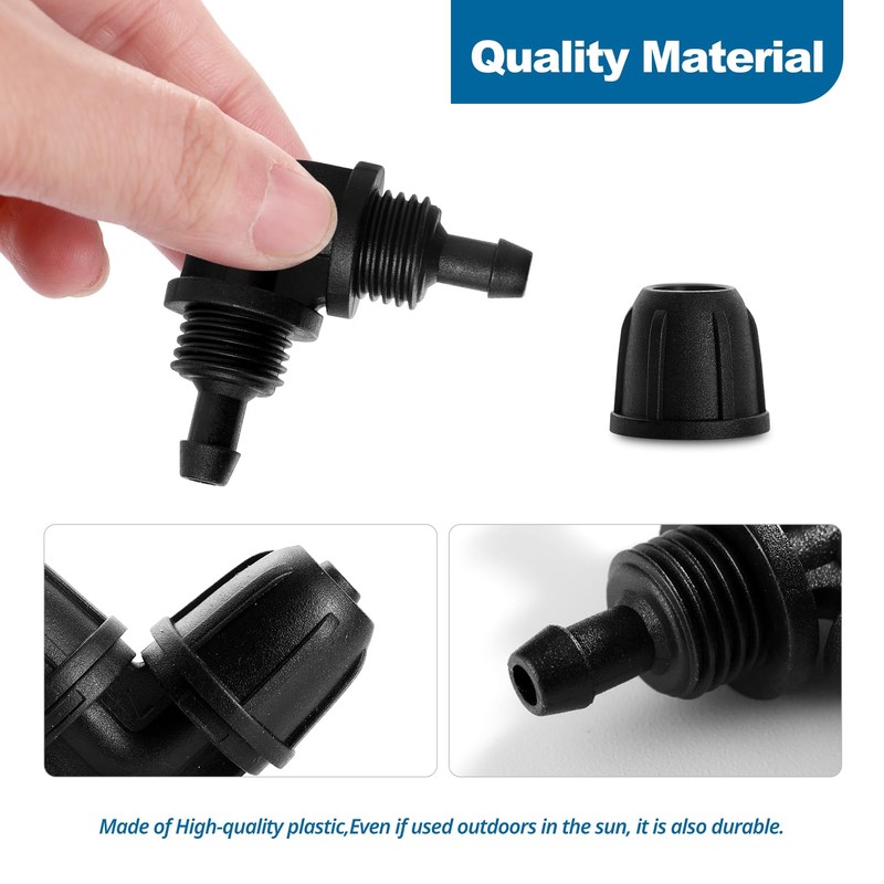 VooGenzek 10 PCS 4/7 mm Drip Irrigation Fittings, Irrigation Elbow