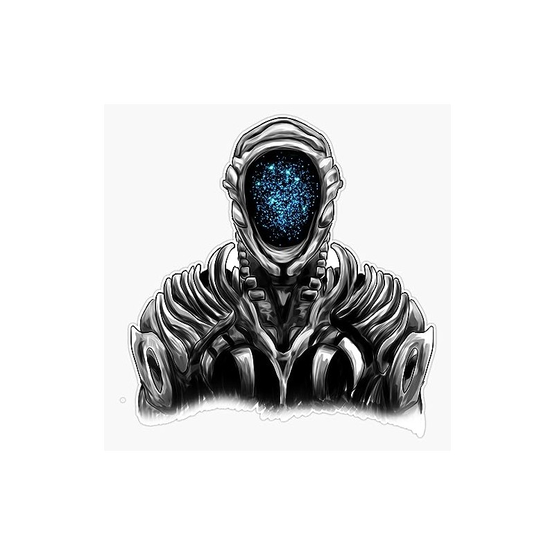 Lost In Space Robot (Original Blue Refined) Sticker Bumper Sticker