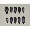 Dark Cross [Handmade Nail Tip] Emily Nail - Short Coffin