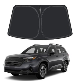 Foldable Sun Shade WODSTA Full Coverage Windshield Sunshade Compatible with Subaru Forester 2019-2025 4-Layer Thickened Windows Visor 240T Polyester Windshield Sun Shade