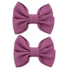 Denim Hair Bow Set of 2 - Purple