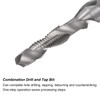 sourcing map 2 Pieces Combined Drill Tap TiAlN Coated Cobalt