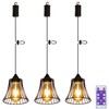 YIKEGE LICHT 3X Outdoor Chandelier Pendant Light for Gazebo Battery