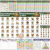 16Pcs Mediterranean Food List Chart Poster 2025 Mediterranean Ingredient Meal
