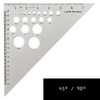 Ludwig Precision 45-90-Degree Aluminum Drafting Triangle, 8-INCH