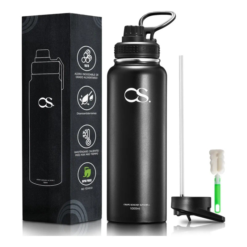 Termo De Acero Doble Pared Inoxidable Con Fría/caliente 34oz