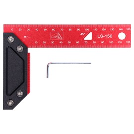 Aluminum Framing Woodworking Squares High Accuracy L Scribing Ruler with Laser Scale for Carpenter150mm