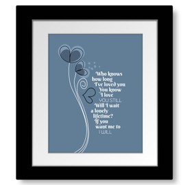 I Will Love Song - Lyric Wall Visual Artwork Print