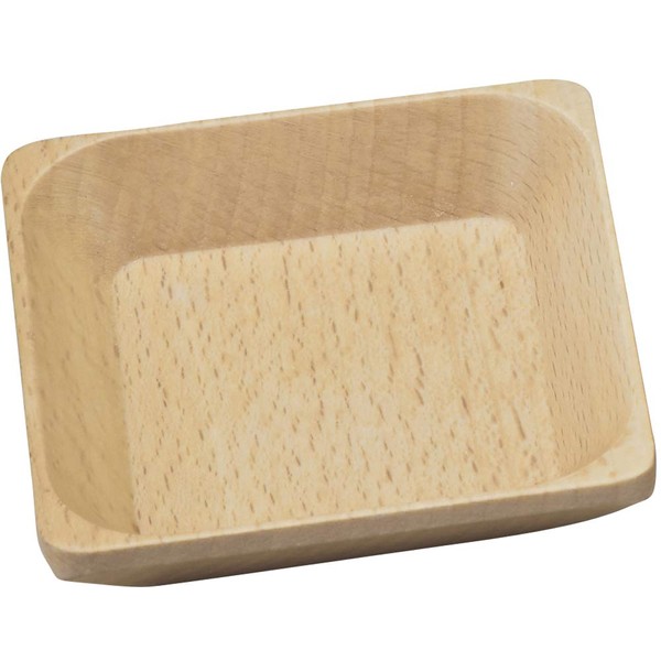 Alphax 904298 Small Plate, Wood Grain 3.0 x 3.0 x 0.8 inches (7.5 x 7.5 x 2 cm), Beech, Square Plate, 3.0 inches (7.5 cm)