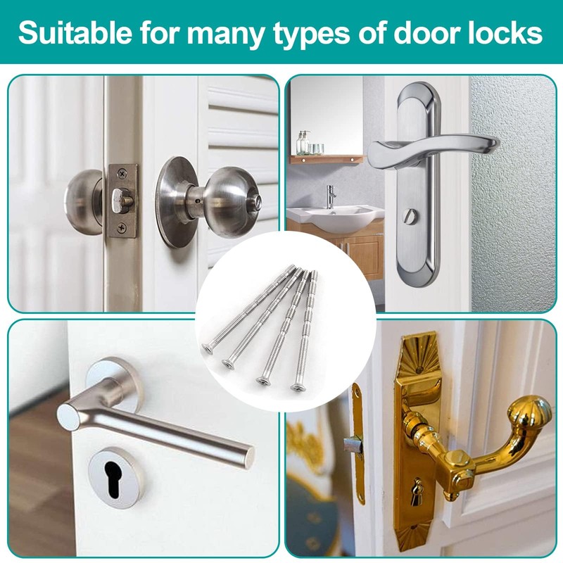 Pack of 16 Connection Screws Sleeves M4 Door Handle Screws