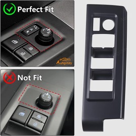 Aunginsy Car Door Window Glass Lift Button Panel Trim Cover Compatible with Toyota Tundra/Sequoia 2022-2025 Car Front and Rear Doors Armrest Window Control Switch Decorative Frame Sticker Accessories