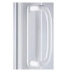Mila Inline Patio Door Handle Pair 109mm Screw Fix White
