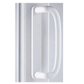 Mila Inline Patio Door Handle Pair 109mm Screw Fix White Blank