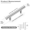 Estmoon 30 Pack Brushed Nickel Cabinet Handles 3 Inch Hole
