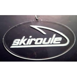 Ddubs Shop Skiroule Vintage Snowmobile Laser Engraved Acrylic Christmas Ornament