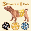 Dono 3 Pack Reflective Dog Nappies with Washable Belly Band