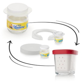 MONBOCO | SEB MULTIDELICES Yoghurt Maker Strainers with Airtight Lids | Compatible with Frosted Glass Yoghurt Jars | Recycle Your Jars As You Like