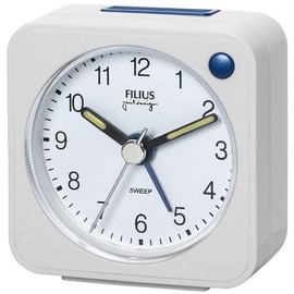 Filius 0524-0 Wecker ohne Ticken Kleinformat 5,5 x 5,5 cm Weiß