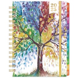 2025 Planner - 2025 Planner Weekly and Monthly from January to December 2025, 6.4"x 8.5", Planner 2025 with Elastic Closure, Inner Pocket, Coated Tabs
