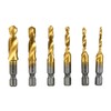 HUAZHICHUN Titanium Plating Combination Drill and Tap Bit Set,3-in-1 Screw