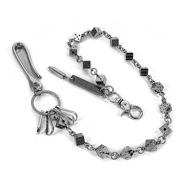 ESYTCH Biker Rocker Dancing Dice Wallet Chain Motorcycle Key Chain