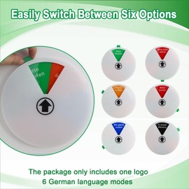 KOUHA BesETZT Sign Please Knock Sign Round 15 cm Not in the Office Bin Equal Back - Please Do Not Disturb Please Wait In A Meeting Privacy Sign Privacy Sign for Offices (White)