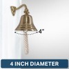 4" Solid Brass Bell Quality Marine Wall Mounted Ship Hanging