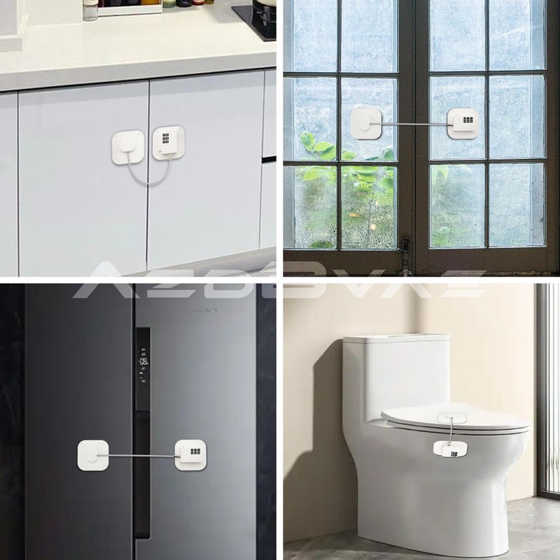 Refrigerator Lock, Heavy Duty Fridge Lock, Combination Lock for Fridge,