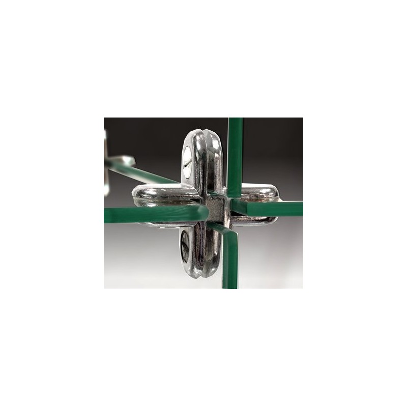 Only Garment Racks Chrome 4-Way Metal Glass Display Connector