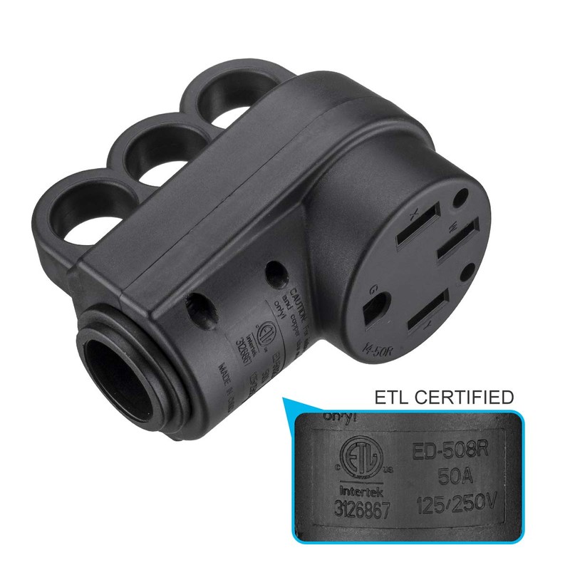 Miady 50AMP RV Replacement Female Plug with Easy Unplug Design,