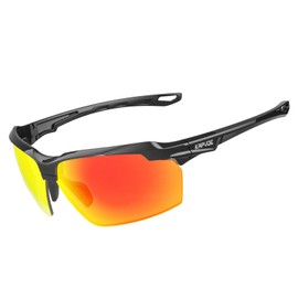 KAPVOE Cycling Glasses Polarised Sunglasses Sports Glasses MTB Glasses Cycling Glasses Men Women Road Bike Cycling Running Golf Driving Glasses Baseball Fishing