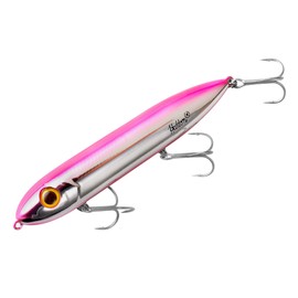 Heddon X9256455 Super Spook Top water Bait, 5", 7/8 oz Chrome/Pink, Floating