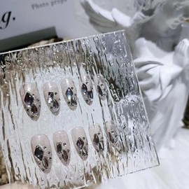 ( )Dia Self Nail Art Set 24pcs Wedding Gel Design Sticker Gel Nail Tip Material / ( )다이아 셀프네일 아트 세트 24 pcs 웨딩 젤 디자인 붙이는 스티커 젤네일팁 재료