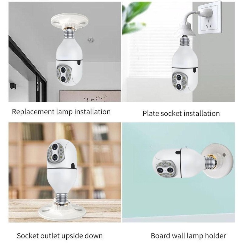 Dual Lens Security Camera WiFi 360 Degree Panoramic Al Human