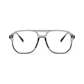Feisedy Gafas De Bloqueo De Luz Azul Cuadradas Estilo Piloto Para Computadora Color Gris