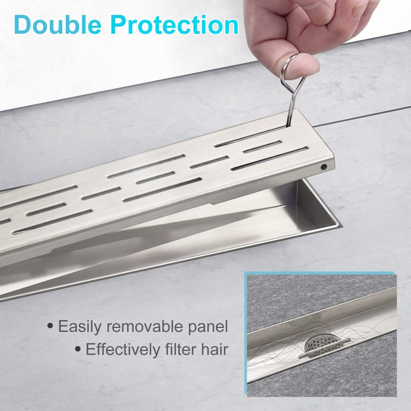 Shower Drain by EMBATHER Linear Shower Drain 36 Inch Floor