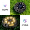Fohil 12 Pack Solar Ground Lights Outdoor,12 LEDs Solar Disk