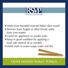 RSVP Olive Wood Toast Tongs