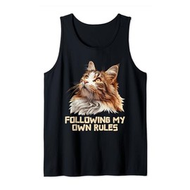 Maine Coon FOLLOWING MY OWN RULES Funny Main Coon Tank Top