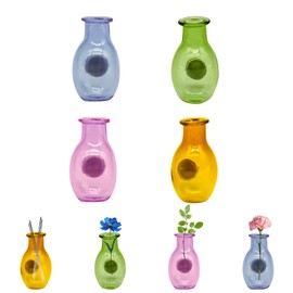 Pack of 4 Cat Whiskers Holder, Small Vase Magnets for Refrigerator, Plant Holder, Storage Collection, DIY Ornament, Home Decoration for Keepsakes, Dried Flowers, Vase Magnets for Fridge