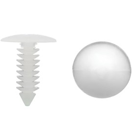1" Vapor Barrier Christmas Tree Fasteners for Crawlspace Moisture Barrier Poly Liners, Covers and Encapsulations - Parts & Accessories (White, 500)