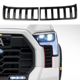 Carbon Fiber Front Headlights Grille Vent Trim Cover For Toyota Tundra 2022+