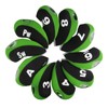 Andux Print Number Golf Iron Club Head Covers with Transparent