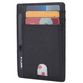 LinsCraft Small RFID Blocking Minimalist Credit Card Holder Pocket Wallets for Men & Women