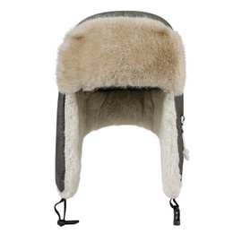 Clakllie Waterproof Winter Trapper Bomber Hats Ushanka Russian Hunting Cap with Earflaps Aviator Pilot Caps,Urban Gray