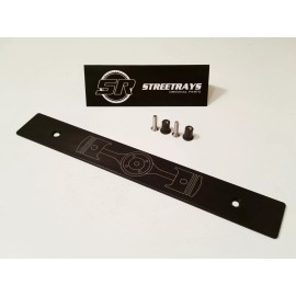 StreetRays [Originals] [SR] Black Aluminum License Plate Delete w/ Boxer Flat-4 Piston Laser Engraved