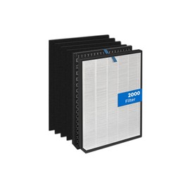 6 Pack 2000 Air Purifier Replacement Filters Compatible with AD 2000 Air Purifier, 1 Filter, 1 Activated Carbn & 4 Extra Carbn Pre-filters(1+1+4), 2000 Accessory, NOT for 3000
