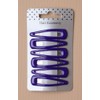Card of 6 Purple Hair Bendie Clips Grips Hair Clip