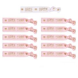 11Pcs Hair Scrunchie Accessories Bridal Wedding,Bride Bracelets Set,Bridal Shower,Bride Decorative Hair Band,Stag Party Bracelet,Team bride Bracelets,Hot Embossing bridal bracelets