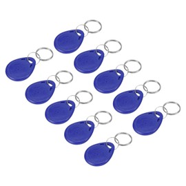 MECCANIXITY ID Card Key Fobs RFID Proximity 125KHz Read Only Contactless Token Tag for Door Entry Access Control Blue 20 Pack